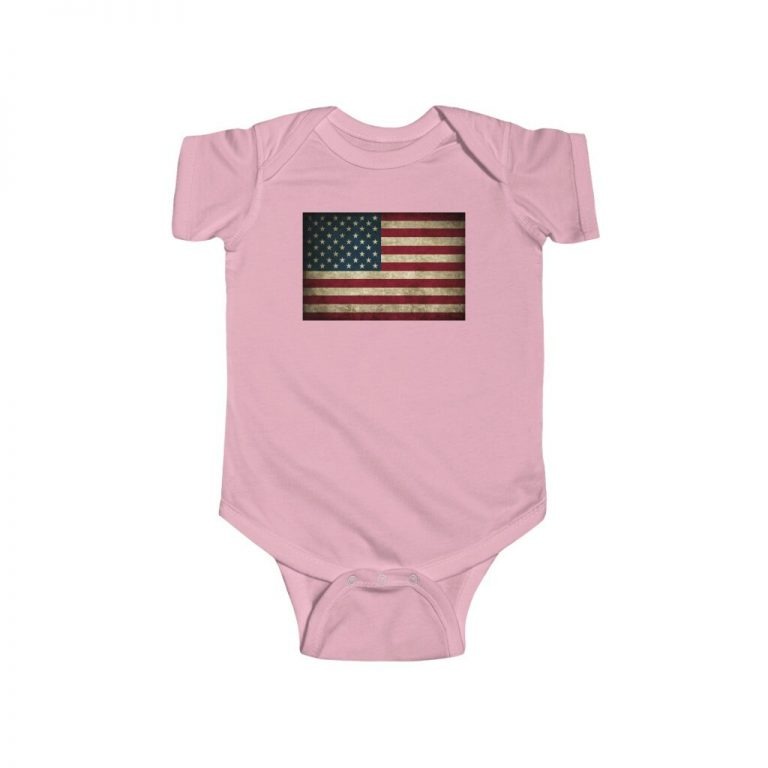 What Size Is Right for Baby Clothes & Telling if Baby Clothes Are Too Small? American Flag Baby Onesie